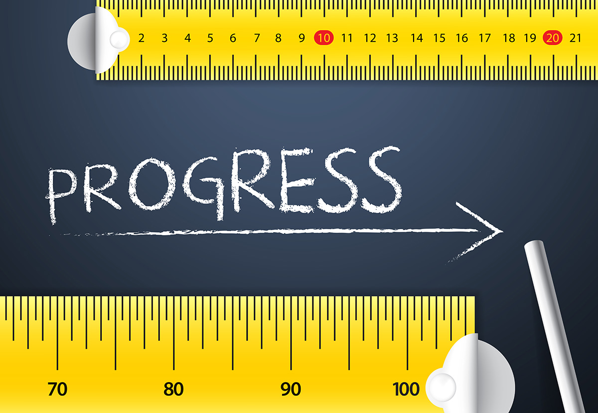 Measuring progress with rulers